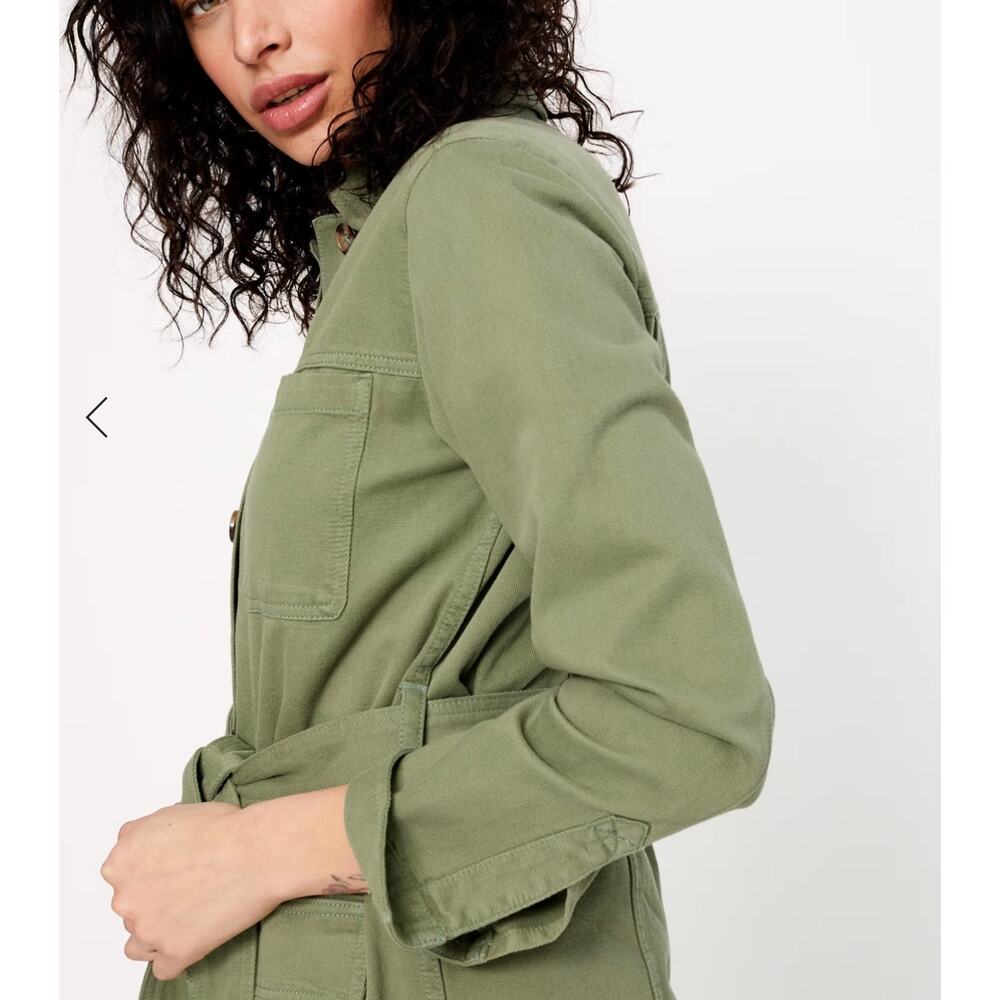 Per Una Military Jackets khaki green buttoned belted size 6 US DR - Picture 3 of 9